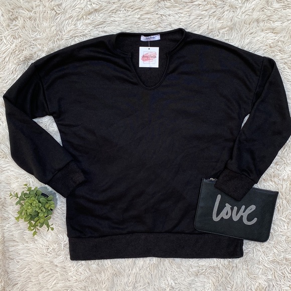 Jenny Boston Catch You L8er Crewneck Sweatshirt π Black - Picture 2 of 14